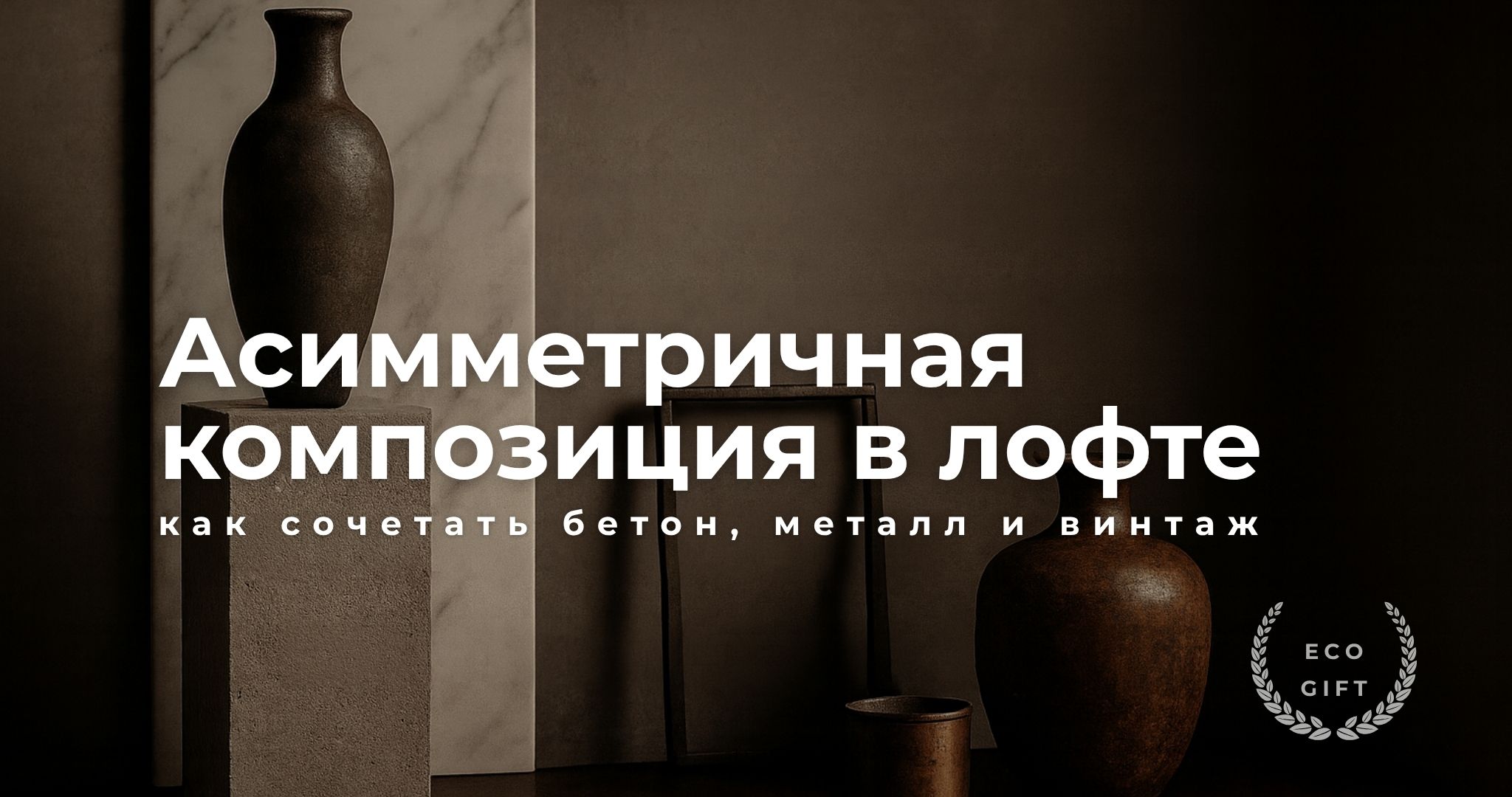 Асимметричная композиция в лофте: как сочетать бетон, металл и винтаж
