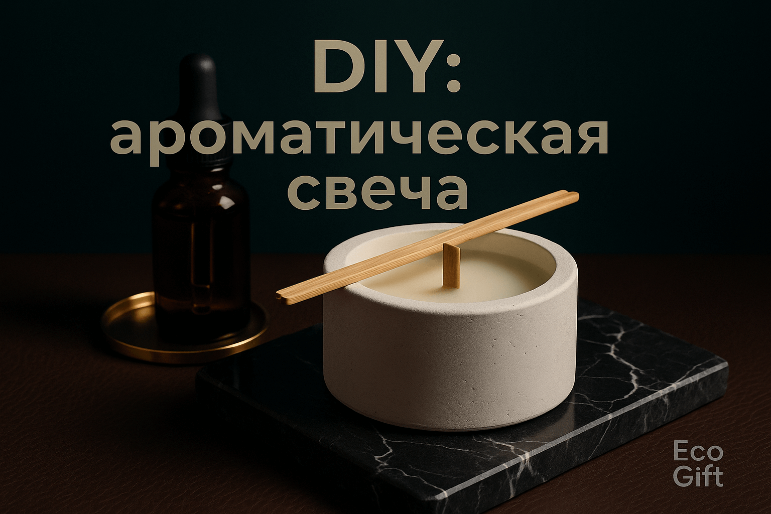 Ароматическая свеча в гипсовом подсвечнике: создайте идеальный уют сами