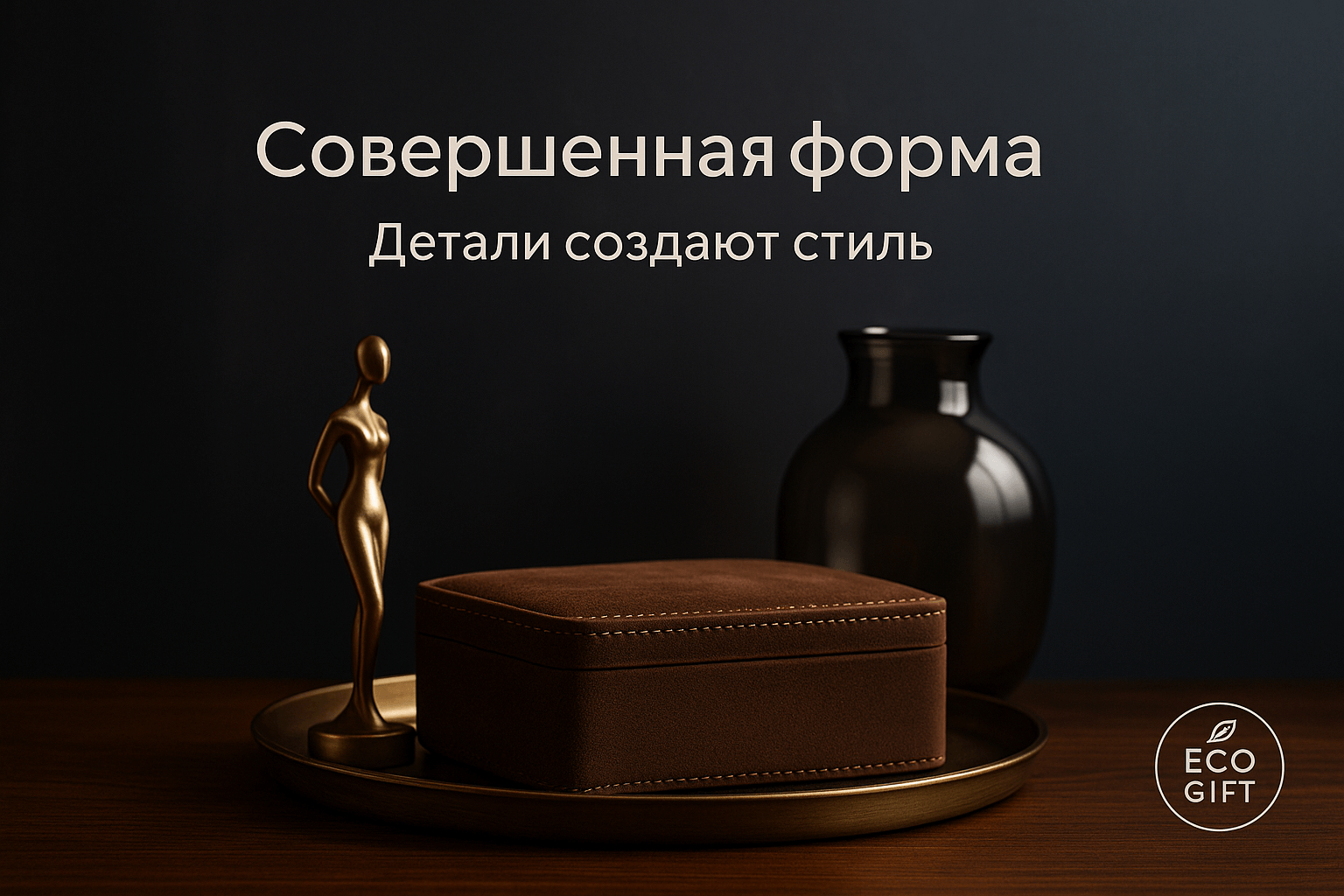 Симметричная композиция: как поднос и статуэтки создают уют в интерьере