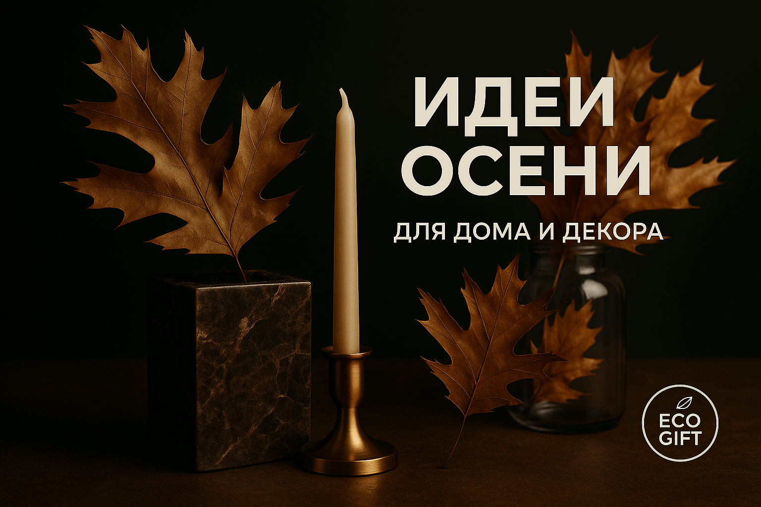 Апсайклинг: 10 простых идей декора из осенней листвы