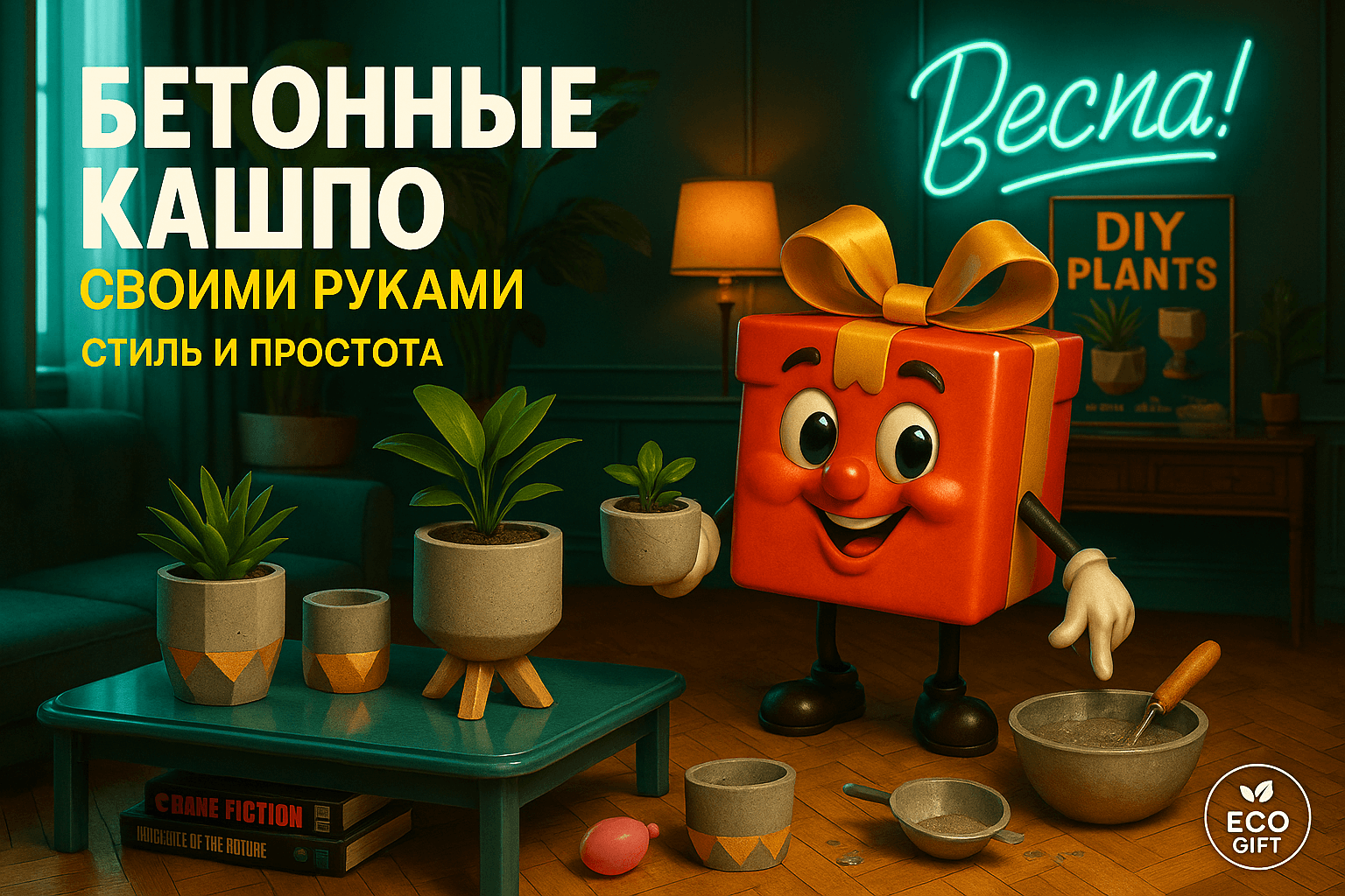 Бетонные кашпо своими руками — стиль и простота