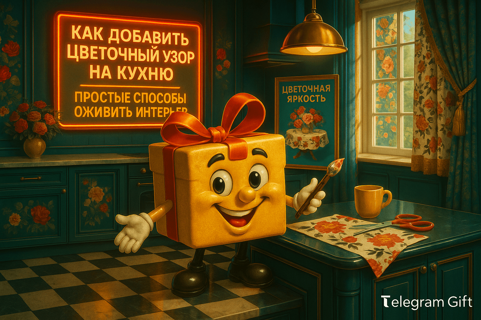 Пять простых способов добавить цветочный рисунок на кухню