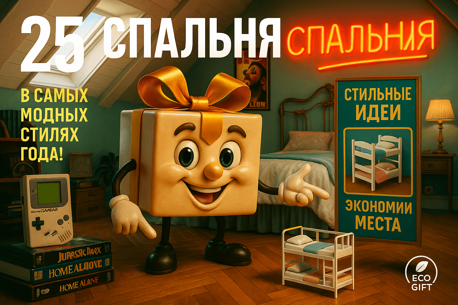 Спальня на чердаке: стильные идеи для экономии места