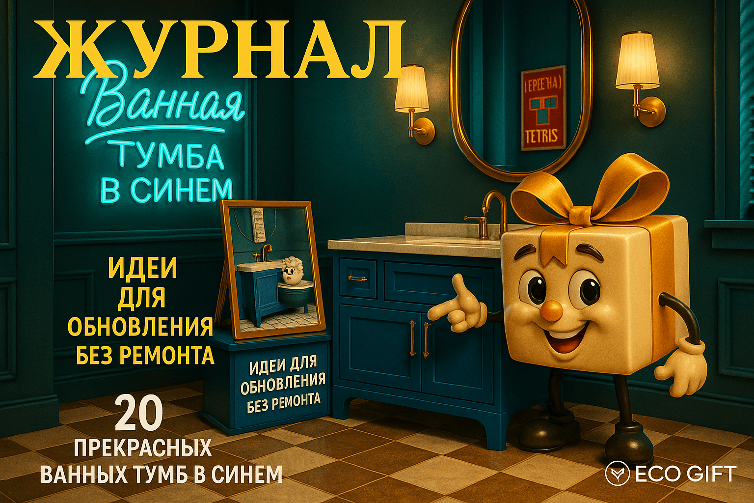 Ванная тумба в синем: идеи для обновления без ремонта