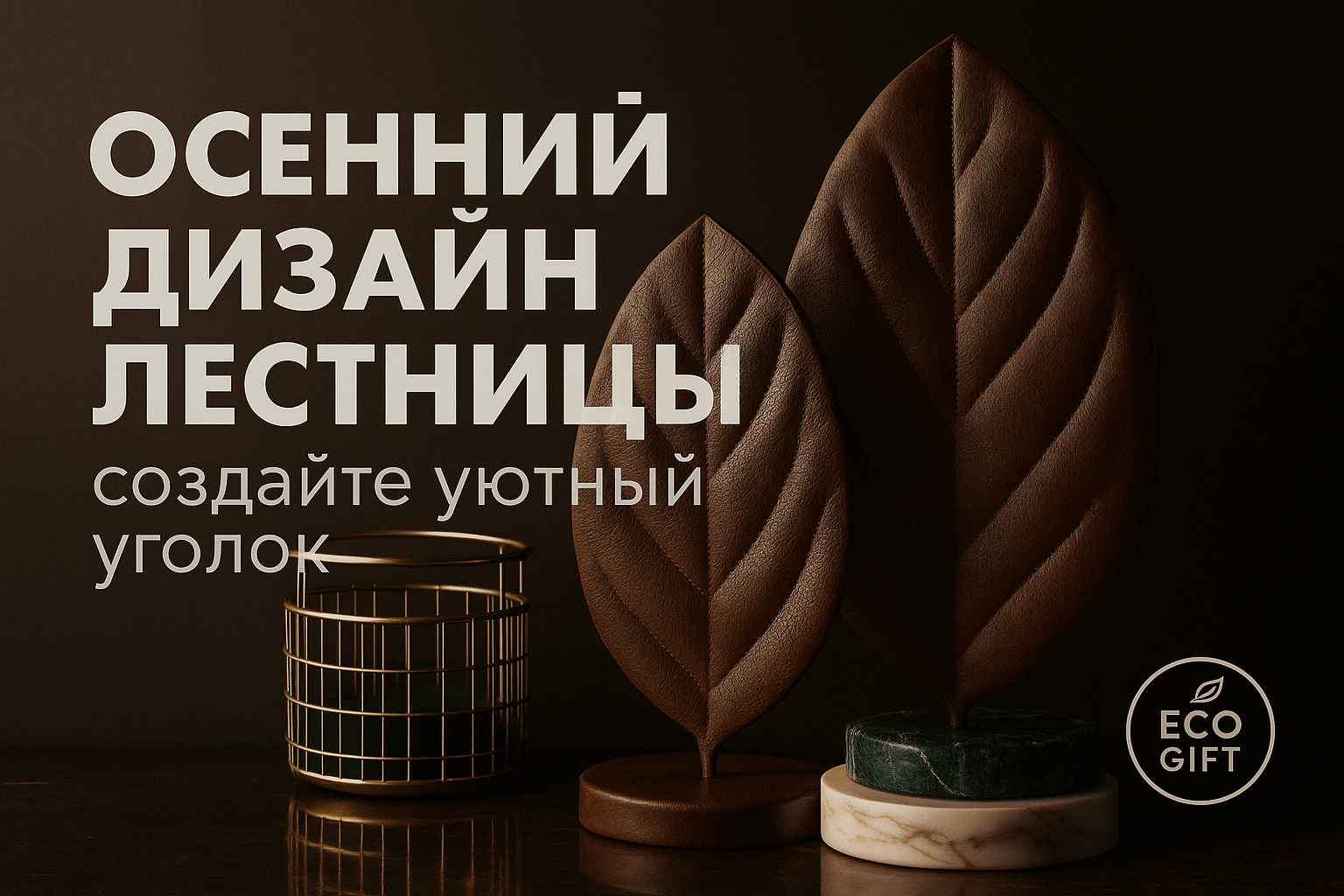 Как украсить лестницу в стиле осеннего леса: 5 идей и 1 лайфхак