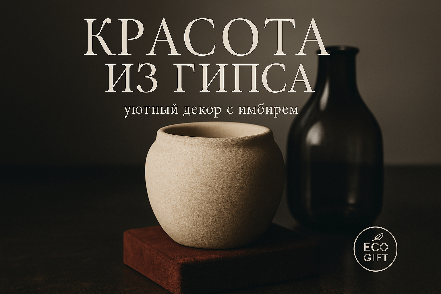 Кашпо из гипса с имбирным ароматом: создаём уют своими руками