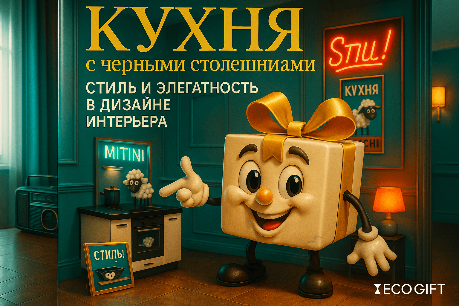 Кухни с черными столешницами: стиль и элегантность в интерьере