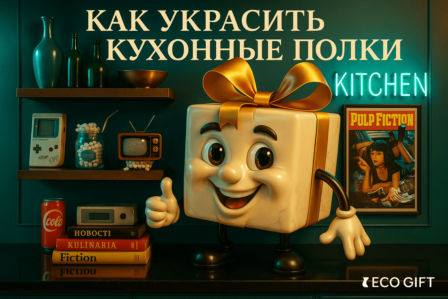Кухонные полки на стене: как стильно преобразить пространство