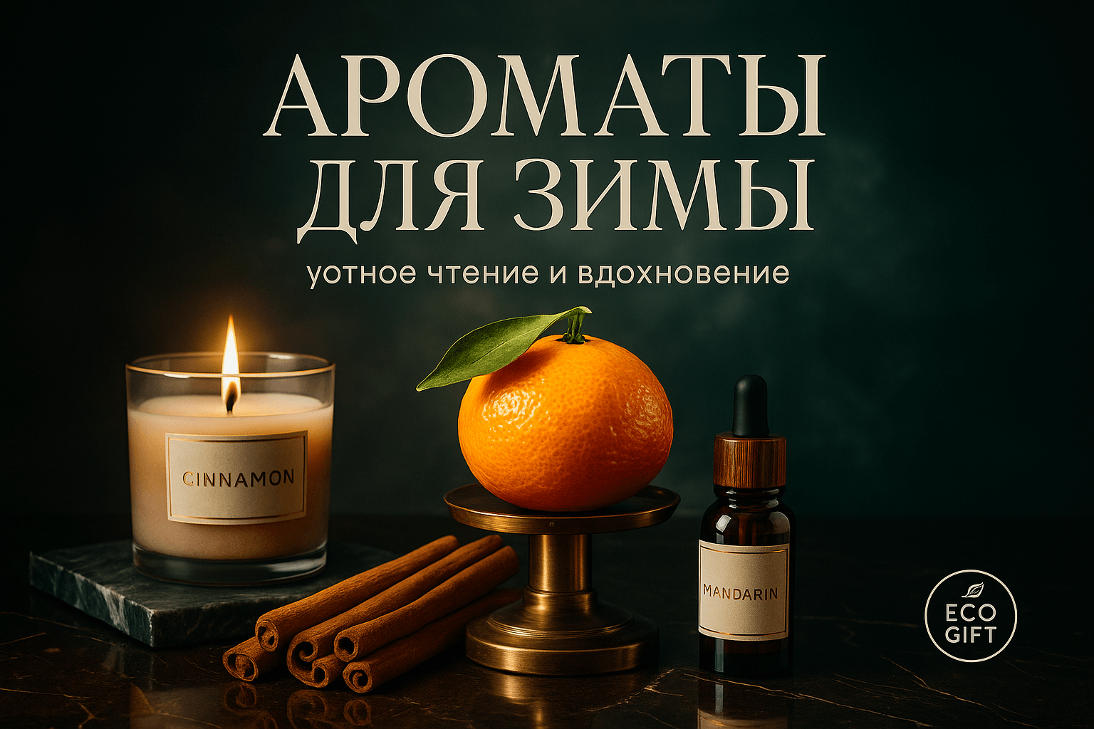 Ароматы для зимних чтений: корица и мандарин в уютном времени