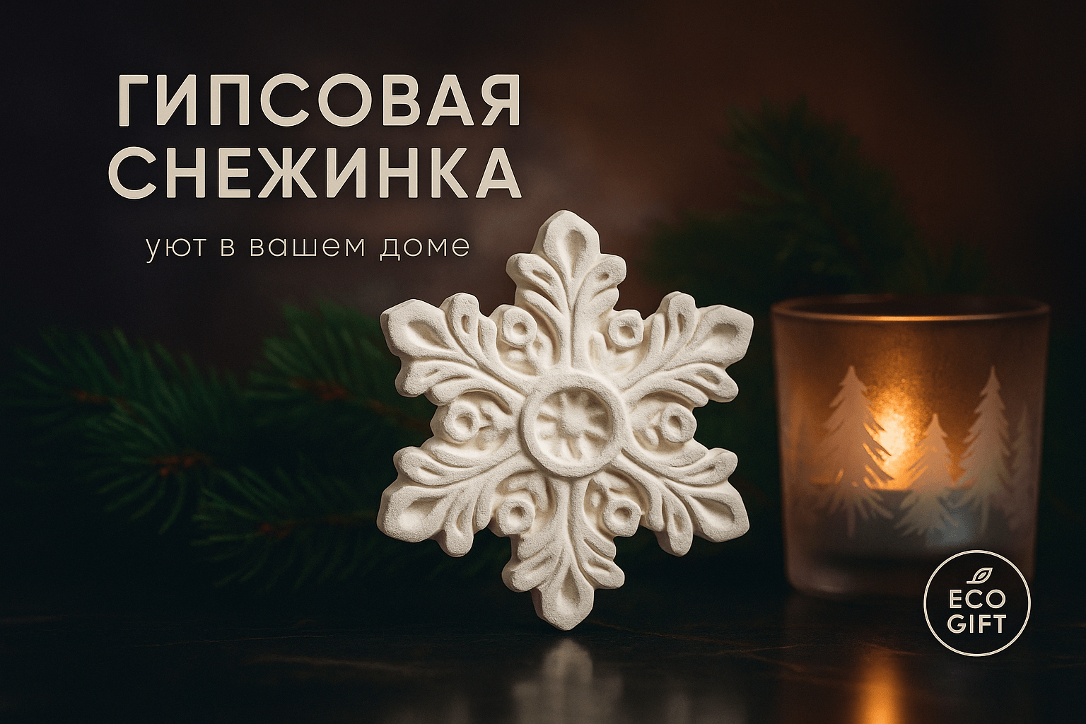 Гипсовая скульптура снежинка: идеальный декор для окна