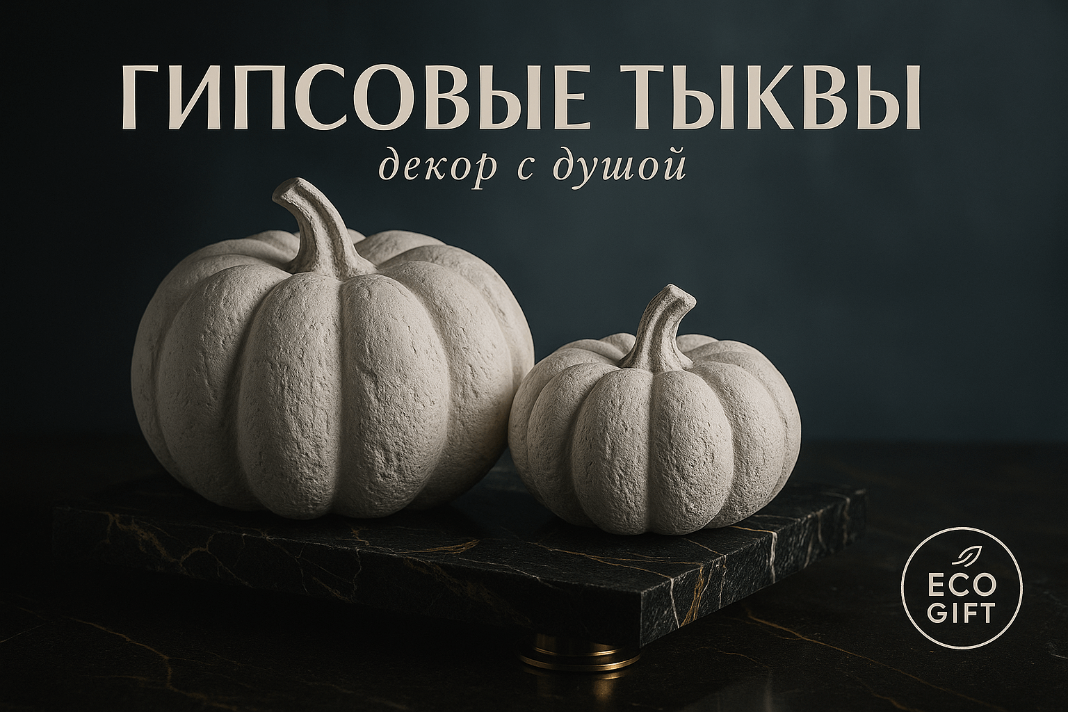 Гипсовые тыквы: handmade декор для дома