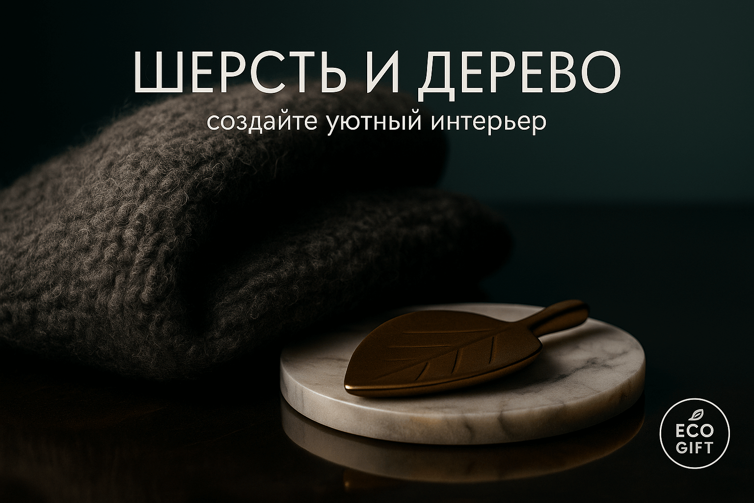 Шерсть и дерево: тёплая композиция для уюта