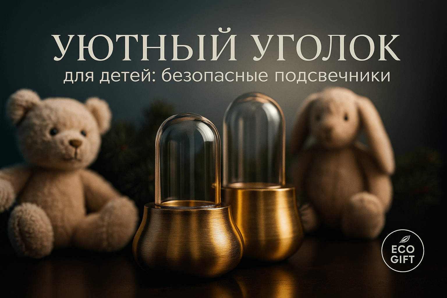 Детский уголок: безопасные подсвечники и еловые композиции