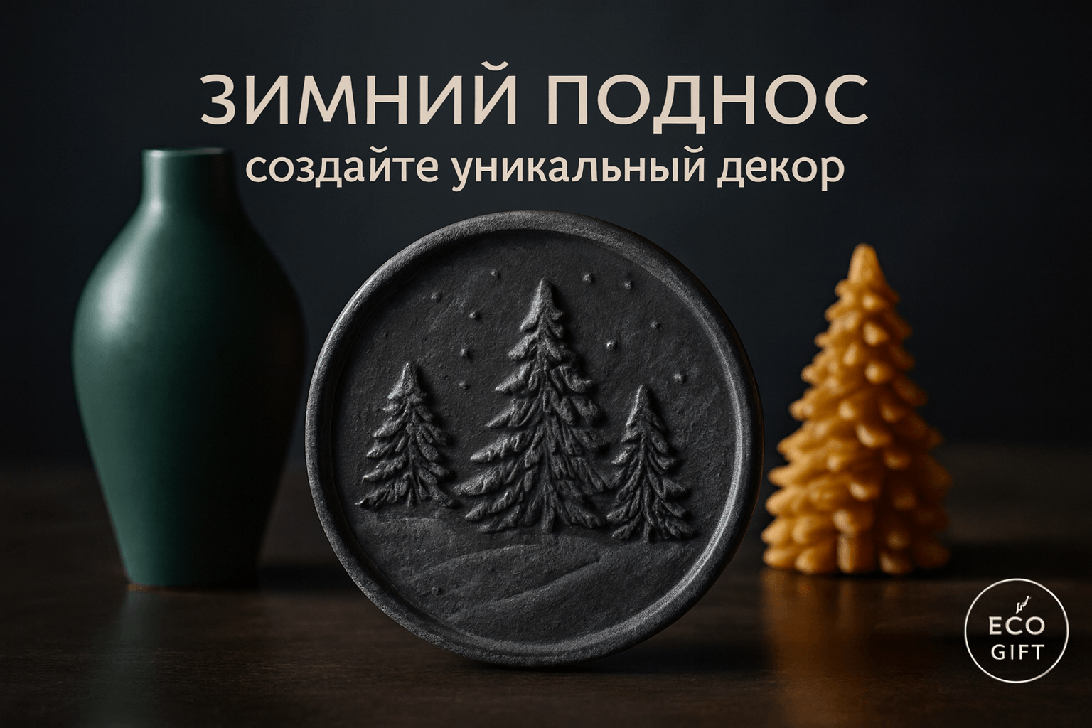 Гипсовый поднос: как сделать зимний поднос пошагово