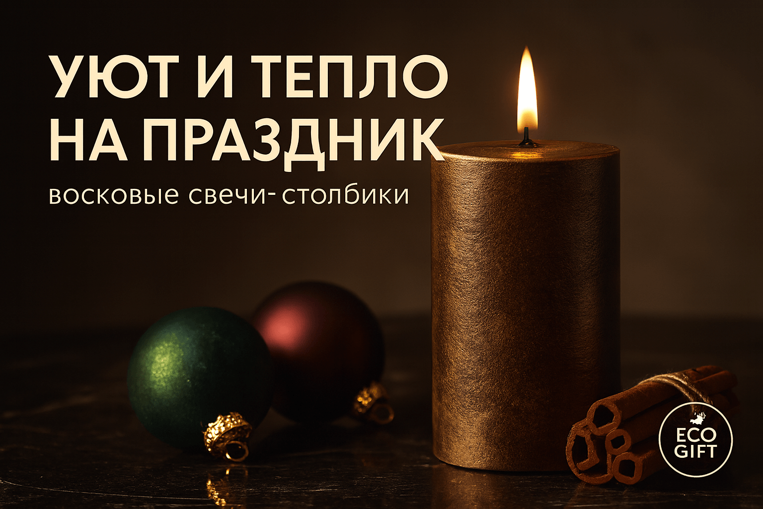 Восковые свечи-столбики: создаём пряную атмосферу на Новый год